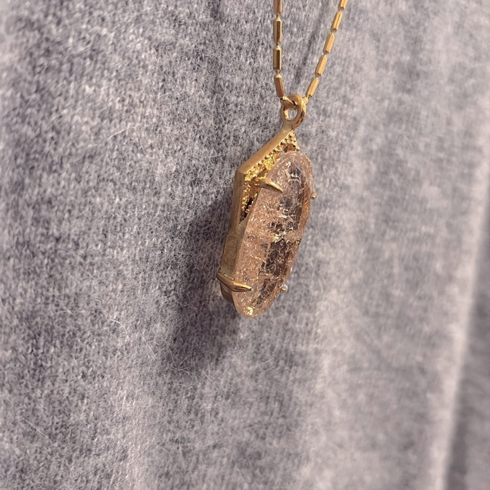 NWT [Vince Camuto] Iridescent Gemstone Dual Strand Gold Chain Pendant Necklace - Picture 10 of 10